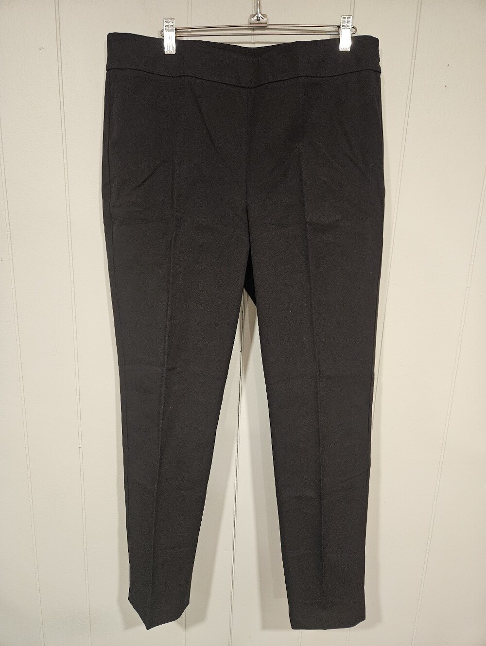 Talbots Chatham Ankle Pant 12 Black Slim Leg Trousers At Waist Ankle Length NWT
